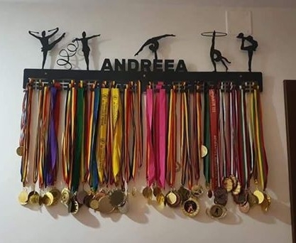 medalii gimnastica ritmica 99cm negru