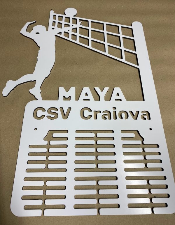 suport medalii volei fata alb