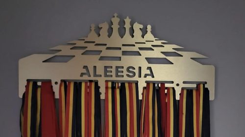 suport medalii 49cm auriu periat sah