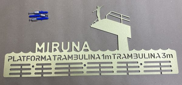 suport medalii inot sarituri auriu periat