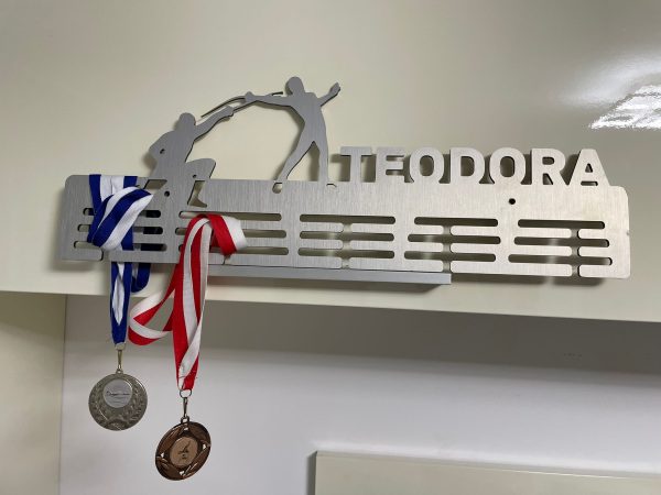 suport medalii scrima 49cm argintiu periat suport medalii scrima 49cm argintiu periat