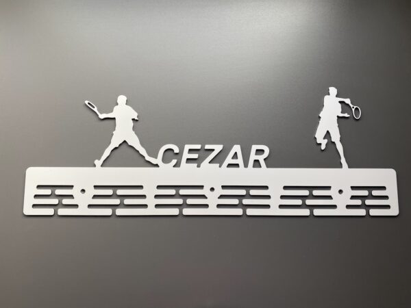 medalii tenis alb 60cm as-is